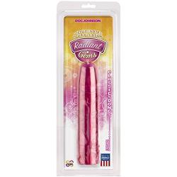 Doc Johnson Radiant Gems - Classic 8 Inch Dong (7.6 in Long and 1.6 in Wide) - Dildo - Fuchsia