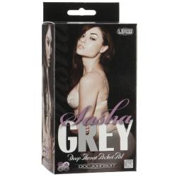 Doc Johnson Sasha Grey - ULTRASKYN - Deep Throat Pocket Pal - Close-Ended Stroker - Creates Natural Suction