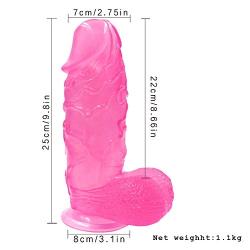 WYSXQ 8.66 Inch Dî`Ld.ɔS Strong Suction Cup Massager Pink Tiantianxuexi