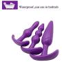 JunRP 7 Pcs/Set Soft Medical Silicone Trainer Kit Anale Pugs Beginner Set for Women and Men - Purple
