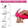 Eletric Vibrator Wireless Handheld Wand Massager Waterproof with Remote Soft Silicone, USB Rechargeable, Powerful but Quiet, Gift for Girlfriend (Rose Pink)