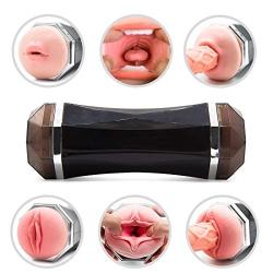 KJHM Lifelike Enjoy Lovely Kawaii Male Sēxy Flǐrtǐng Interaction Realistic Real Pussy Deluxe Cup Best Voice Sucking Electronic Mans Toy Underwear T-Shirt Light and Handy