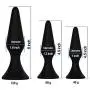 Butt Plug Trainer Kit for Comfortable Long-Term Wear, Pack of 3 Silicone Anal Plugs Training Set with Flared Base Prostate Sex Toys for Beginners Advanced Users
