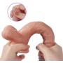 Realistic Ultra Soft Dildo for Beginner,iMiMi Waterproof Penis with Hands-Free Flared Suction Cup for Anal Play, Vaginal G-Spot and Masturbation 7.5 Inch（Flesh）