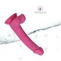 Louviva 8 inch Realistic Dildo Liquid Silicone G-Spot Adult Sex Toy with Suction Cup (Pink)