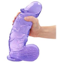 Qbyoop Lifelike Soft-Ďîldɔ,Massagers 9.8 Inch Huge Personal Massage Wand for Women Real Feel (Color : Purple)