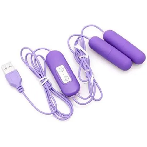 keaiduoa Waterproof Vibrating Double Eggs USB Powerful 10 Mode Vibrator Female Sexy Toy (Purple) keaiduoa Waterproof Vibrating Double Eggs USB Powerful 10 Mode Vibrator Female Sexy Toy (Purple)