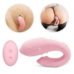 Wireless Rechargeable Mini Finger Massager U Shape Toy with Powerful Vibration Hands Free USB Waterproof Massage Wand for Neck Foot Shoulder