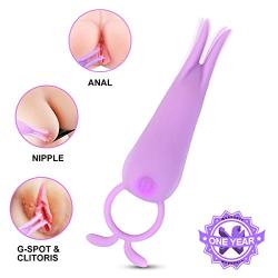 Clitoral & G-Spot 2 in 1 Rabbit Vibrator, Fovel Bullet Clit Sex Toy Dildos for Women 10 Powerful Intensities Female Mini Adult for Anal Nipple Waterproof Rechargeable Stimulation for Couple Play，Lilac