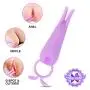 Clitoral & G-Spot 2 in 1 Rabbit Vibrator, Fovel Bullet Clit Sex Toy Dildos for Women 10 Powerful Intensities Female Mini Adult for Anal Nipple Waterproof Rechargeable Stimulation for Couple Play,Lilac Clitoral & G-Spot 2 in 1 Rabbit Vibrator, Fovel Bullet Clit Sex Toy Dildos for Women 10 Powerful Intensities Female Mini Adult for Anal Nipple Waterproof Rechargeable Stimulation for Couple Play,Lilac