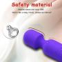 Smyidel Handheld Personal Cordless Wand Massager with Multi Powerful Speeds & Vibrating Frequencies Rechargeable for Neck Shoulder (Purple)