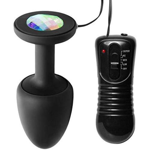 Master Series Paragon Gem Accented Vibrating Anal Plug with Internal Stimulation