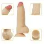 Timoaa Dillo with Suction Cup- Dong with Balls Fake Pennis Adut Seax Female Massage Mastubantion Toy Gift (Color : Skin)
