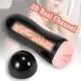 Male Masturbator Cup-Allovers Pocket Pussy Masturbation Stroker with 3D Realistic Vagina and Sexy Mouth 2 in 1 Adult Sex Toys for Intense Stimulation，Any Size Masturbation