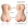 Sex Doll Male Masturbator 3D Realistic Sex Toy Lifelike Torso Breast Butt Tight Vigrin Pussy Mini Masturbators Love Dolls for Man (Flesh)