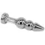 Metal Anal Trainer Butt Plug for Beginners, Eastern Delights 3 Beads Anal Sex Toy, Pink Metal Anal Trainer Butt Plug for Beginners, Eastern Delights 3 Beads Anal Sex Toy, Pink