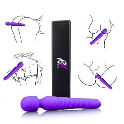 G Spot Dildo Vibrator for Vagina Stimulation, Ultra Soft Bendable Quiet Waterproof Rechargeable Vibrator with 7 Vibration Patterns-Adult Sex Toys for Women and Couple- Purple