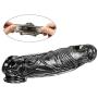 Extender Male Extension Girth Enhancer Lock Sleeve Ring for Men Reusable -Time Delay - Smooth - Masculine Charm BLACK9 INCH