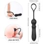 Vibrator Anal Dildo Plug with Penis Ring, Fidech 9 Speeds Silicone Rechargeable Waterproof Prostate Massager Sex Toy Butt Plug for Men, Women and Couples