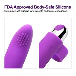 Particles Head Detachable Finger Design Mini Bullet Vǐ-brátors 10 Speeds USB Charged Silicone Clǐt Wand Toys for Woman