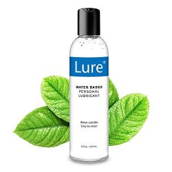 Lure Natural Water-Based Lube, 8 oz Personal Lubricants. Ultimate Super Slick-Slippery-Long Lasting- Sensitive Skin Safe for Women,Men or Couple