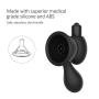 Nipple Sucking Vibrator-Pelepas Medical Silicone Quiet Powerful Vibrating Bullet Breast Nipples Suction Pump Clitoral Massager Teasers Sex Toys Suitable for Both Sexes (Black)