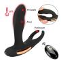 Male Prostate Massager Vibrators Anal Sex Toys Warming 2 Motors 7 Vibrating Modes Prostate Stimulator Waterproof Remote Control Perineum Butt Plug Anal Vibrator Sex Toy for Men