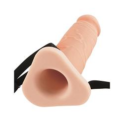 [WALLER PAA] 8" Silicone Hollow Male Penis Extension Strap-on Dong Cock