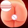 Flosky 2 in 1 Amal Plug Stimulation Male Realistic Massager Toy for Women Men Couple