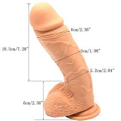 Massagers Fèmǎlê/Mǎstǔrbǎtíón/Device/ 9.5 Inch Huge Realistic-Dǐldò Toys an-al Plug Personal Relax for Women Couple Interesting Furniture (Color : Flesh)