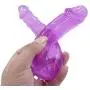 PRETYZOOM Silicone Double Headed Ended Dildo Dong G Spot Dildo Toy for Women (Purple)