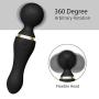 Wireless Design Handheld Massager - 9 Frequency Modes - Used to Relieve Body Muscle Soreness - Waterproof Whisper Quiet (Black)