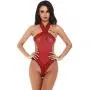Women Intimates,Sexy Lingerie Lace Teddy Features Plunging Eyelash and Snaps Crotch Rishine (Red, XL) Women Intimates,Sexy Lingerie Lace Teddy Features Plunging Eyelash and Snaps Crotch Rishine (Red, XL)