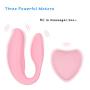 Leqipin Remote Control Vibrator Couple,U-Shape Dual Massager for Women G-Spot Nipple Clitoris Stimulator Waterproof Multipurpose USB Rechargeable