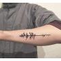 SanerLian Black Geometry Tree Tattoo Sticker Moon Phase Arrow Temporary Fake Tatoo Waterproof Men Women Arm Shoulder Back Body Art 13.8X4cm Set of 12