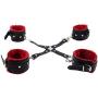 kanersty 10Pcs Faux Leather Plush Couples Handcuffs Sex Toys Bundled Binding Bondage Set