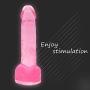 WYSXQ Pink 7.87 Inch Realistic-DîLdɔ Silicone Relaxation Massager Toys Baofubaomei