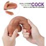 8.46 inch Realistic Dǐldo Waterproof Wand of Toys for Anal and Vaginal Stimulation Realistic Flexible Pěnis Massagěr Toys Men and Women