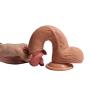 Double Layered Dildo, Anfei Dean 8.27 Inch Hyper Realistic Dual Layer Liquid Silicone Penis with Suction Cup, Bendable G-Spot Premium Cock Anal Sex Toys & Games for Female Masturbation