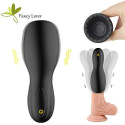 Male Masturbator 10 Vibration Mode, Electric Penis Stimulation Vibrator, Mini Waterproof Non-Slip Silicone TPE and Multi-Nipple Inner Texture Men Pleasure Masturbation Toy