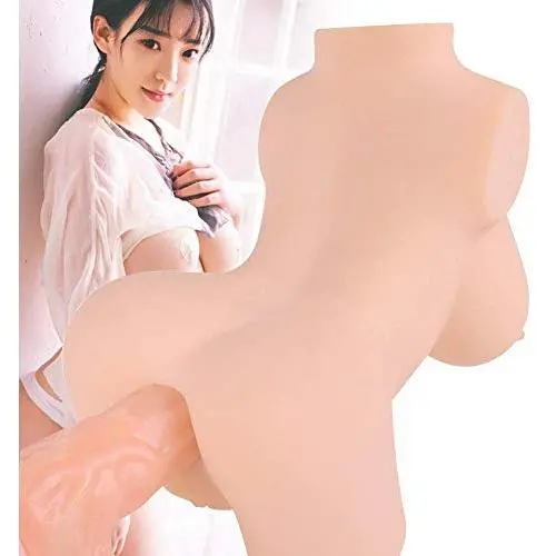 Sex Doll Male Masturbator with Vagina and Anal, 3D Realistic Love Doll with Torso for Men Masturbation, JBDK Male Sex Toy with Pussy Ass Butt (with Torso) (10×6.2×4 in)