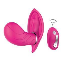 Remote Control Invisible Wearable G-Sport Vib 10 Vibration Modes Silicone Waterproof USB Rechargeable Vibrantor for Women(Hot Pink)