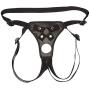 Adjustable Strap On Dildo Harness, Ferch Double Hole Pegging Harness Leather Soft Ring Belt for Male (Black)