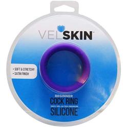 Velskin Premium Silicone Cock Ring - Best Choice for Beginners (Purple)