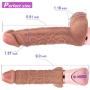 Vibrating Realistic Dildo G-spot Vibrator - Bendable Liquid Silicone Fake Penis with 7 Modes Vibrations for Orgasm - Fondlove Lifelike Flexible Soft Cock Sex Toy for Lesbian, Gay, Women and Couple