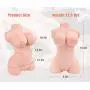 Life-Sized Men Male Adult Toy Women Torso Sex Doll with Vagina and Anal 3D Realistic Love Doll Adult Sex Toys with D-Cup Breast - Male Masturbator Pussy Ass TPE Doll with Skeleton (15.5×9.0×5.5in)
