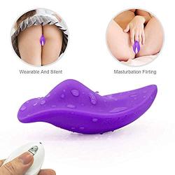 JunRP Wireless Remote Control Rechargeable Mini Finger Massager with Strong Patterns Handsfree USB Waterproof Massager Wand -A02