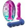 8&quot Realistic Sensa Feel Dual Density Dildo - Platinum Silicone - Ridged Cock Dong - Suction Cup Harness Compatible - Sex Toy for Women - Sex Toy for Adults (Indigo)