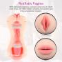 Masturbation Sleeve Toy Male Masturbators Blow Job Stroker with Realistic Vagina and Mouth,Utimi Men Double Sided Pocket Pussy for Intense Stimulation