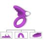 Powerful Vibrating Cock Ring Vibrator -Waterproof Silicone P Enis Ring-Enhancing Adult S ex Toys for Male or Couples (Purple)